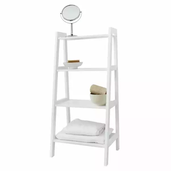 Lloyd Pascal White 4 Tier Ladder Shelving 3 Lloyd Pascal White 4 Tier Ladder Shelving