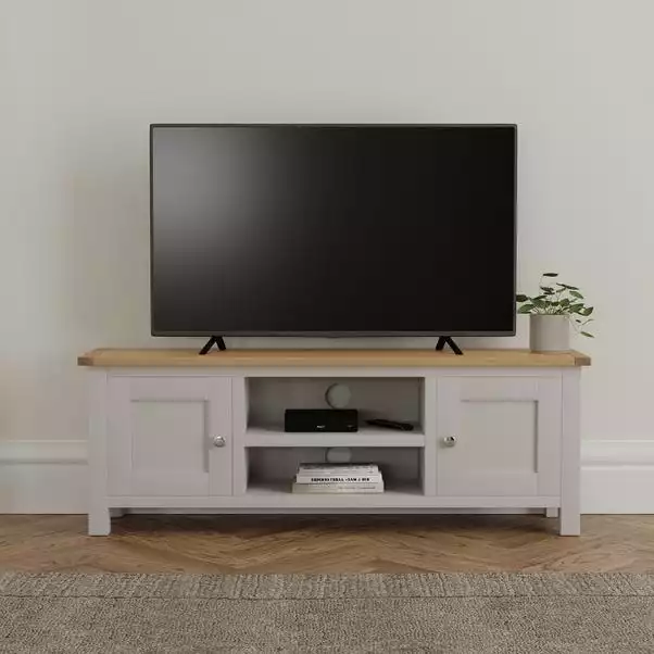 Dunelm Bromley Grey Wide TV Stand 3 Dunelm Bromley Grey Wide TV Stand