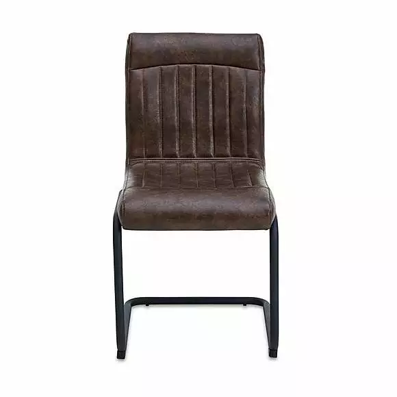 Dunelm Felix Set Of 2 Cantilever Faux Leather Dining Chairs 4 Dunelm Felix Set Of 2 Cantilever Faux Leather Dining Chairs - Image 2
