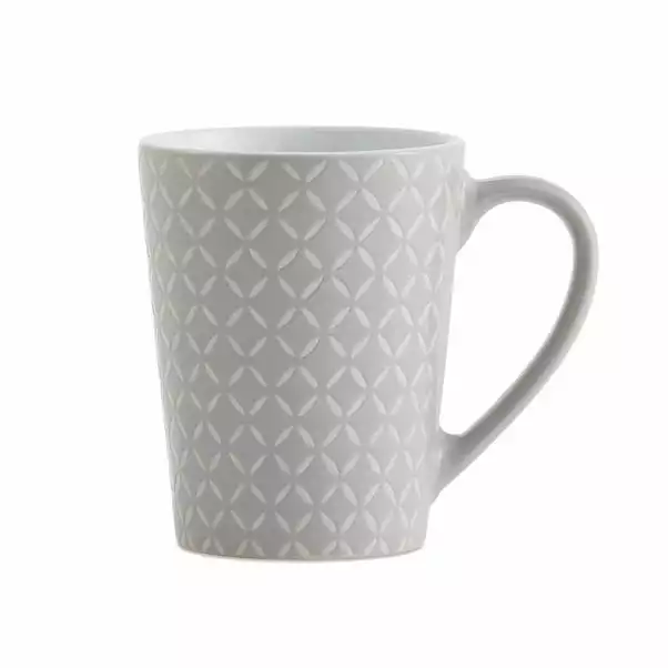 Dunelm Set Of 4 Grey Diamond Mugs 3 Dunelm Set Of 4 Grey Diamond Mugs