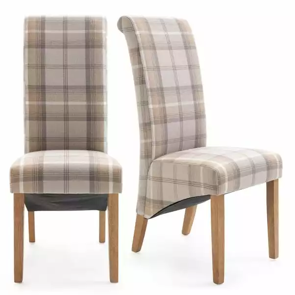 Dunelm Chester Set Of 2 Dining Chairs Natural Woven Check 3 Dunelm Chester Set Of 2 Dining Chairs Natural Woven Check