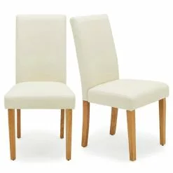 Dunelm Hugo Set Of 2 Faux Leather Cream Dining Chairs 9 Dunelm Hugo Set Of 2 Faux Leather Cream Dining Chairs -Dune Room Furniture Shop 30662752 alt01