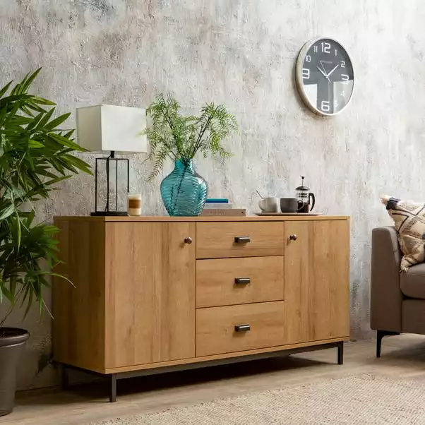 Dunelm Fulton Oak Effect Large Sideboard 3 Dunelm Fulton Oak Effect Large Sideboard