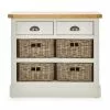 Dunelm Compton Ivory Console Table With Baskets -Dune Room Furniture Shop 30666562