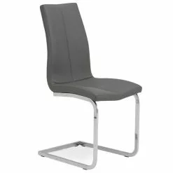 Dunelm Jamison Set Of 2 Faux Leather Grey Dining Chairs -Dune Room Furniture Shop 30668447 alt02