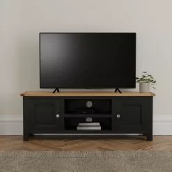 Dunelm Bromley Black Wide TV Stand