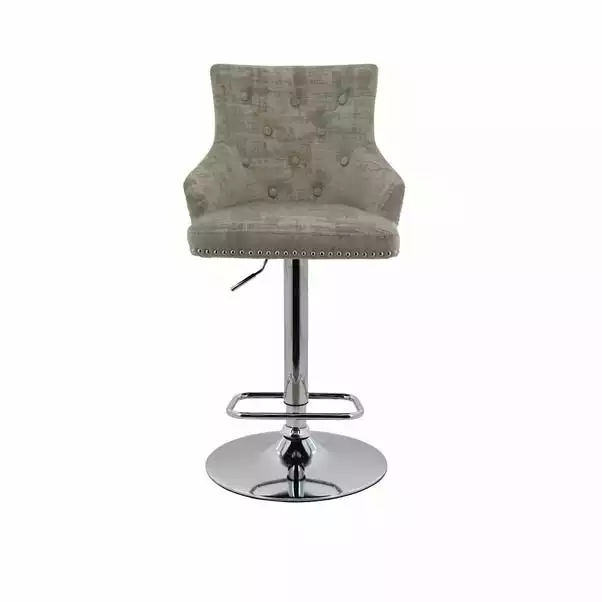 Dunelm Selena Distressed Velvet Bar Stool 4 Dunelm Selena Distressed Velvet Bar Stool - Image 2