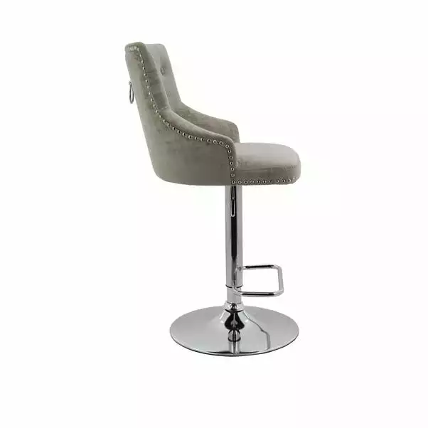 Dunelm Selena Distressed Velvet Bar Stool 5 Dunelm Selena Distressed Velvet Bar Stool - Image 3