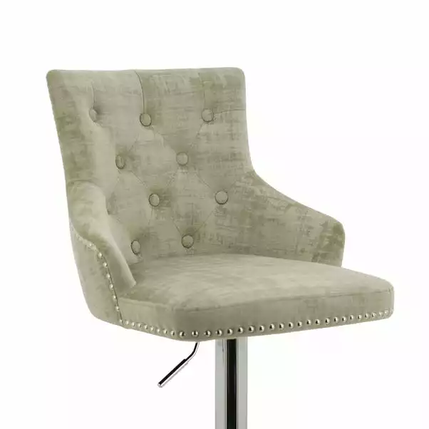 Dunelm Selena Distressed Velvet Bar Stool 7 Dunelm Selena Distressed Velvet Bar Stool - Image 5
