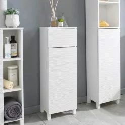 Lloyd Pascal White Wave Floor Cabinet