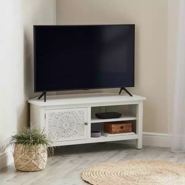 Dunelm Samira Corner TV Unit 3 Dunelm Samira Corner TV Unit