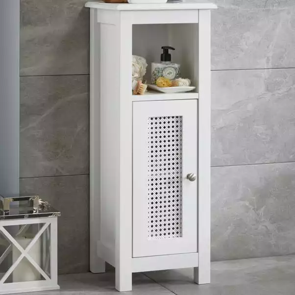 Lloyd Pascal Palermo Cane White Single Door Cabinet 3 Lloyd Pascal Palermo Cane White Single Door Cabinet