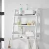 Lloyd Pascal Jasper White Wall Mounted Shelves With Chrome Hooks -Dune Room Furniture Shop 30714004
