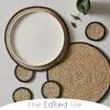 The Edited Life Set Of 4 Black Grass Braid Coasters -Dune Room Furniture Shop 30716073