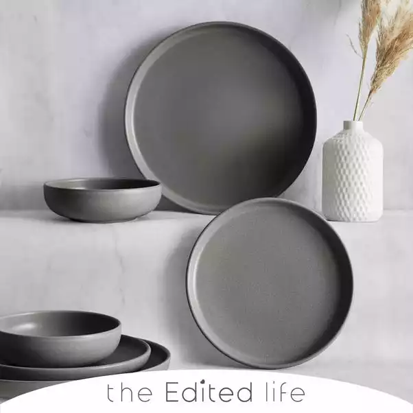 The Edited Life Urban Charcoal 12 Piece Dinner Set 3 The Edited Life Urban Charcoal 12 Piece Dinner Set