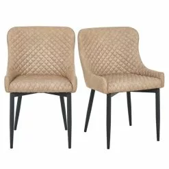 Dunelm Montreal Set Of 2 Faux Leather Dining Chairs