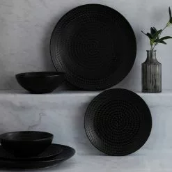 Dunelm Carbon 12 Piece Dinner Set