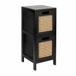 Dunelm French Cane Black 2 Drawer Unit 8 Dunelm French Cane Black 2 Drawer Unit -Dune Room Furniture Shop 30747344 alt01