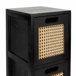 Dunelm French Cane Black 2 Drawer Unit 11 Dunelm French Cane Black 2 Drawer Unit -Dune Room Furniture Shop 30747344 alt04