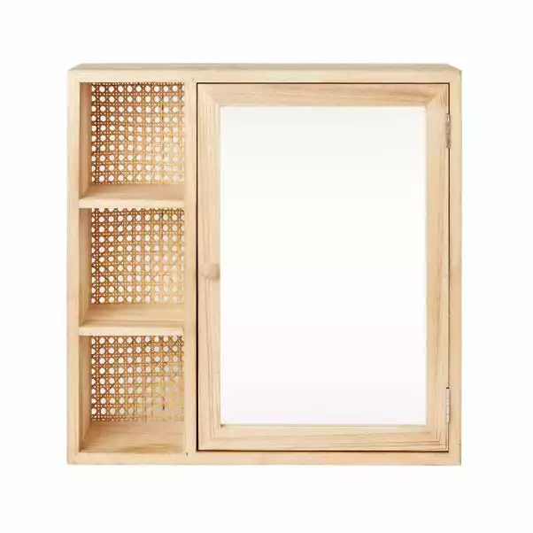Dunelm French Cane Mirror Cabinet 4 Dunelm French Cane Mirror Cabinet - Image 2