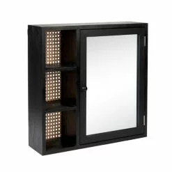 Dunelm French Cane Black Mirror Cabinet -Dune Room Furniture Shop 30747349 alt02