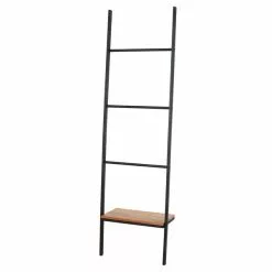 Dunelm Fulton Wood Black Ladder Shelf 5 Dunelm Fulton Wood Black Ladder Shelf -Dune Room Furniture Shop 30748121 alt01