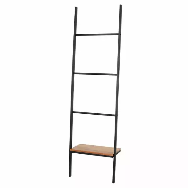 Dunelm Fulton Wood Black Ladder Shelf 4 Dunelm Fulton Wood Black Ladder Shelf - Image 2