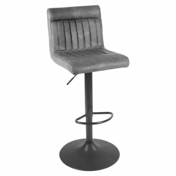 Dunelm Felix Faux Leather Bar Stool 4 Dunelm Felix Faux Leather Bar Stool - Image 2