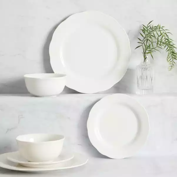 Dunelm Scalloped Edge 12 Piece Dinner Set 3 Dunelm Scalloped Edge 12 Piece Dinner Set