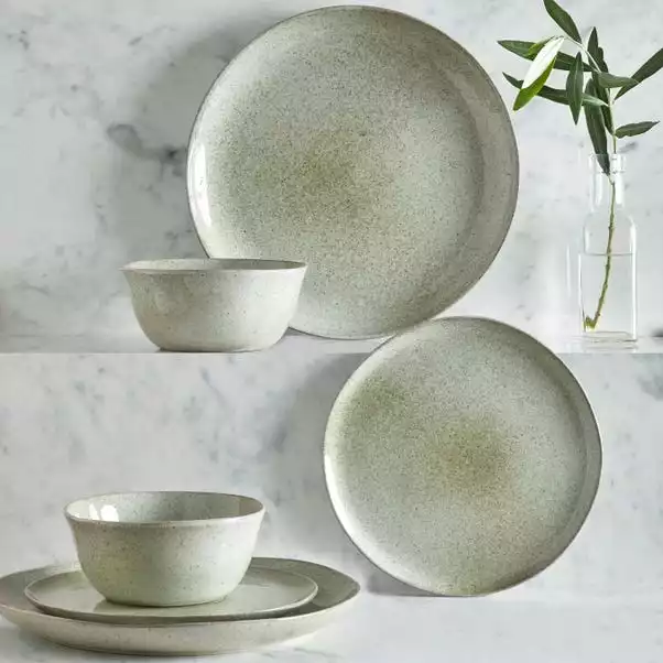 Dunelm Amalfi 12 Piece Dinner Set Sage 4 Dunelm Amalfi 12 Piece Dinner Set Sage - Image 2