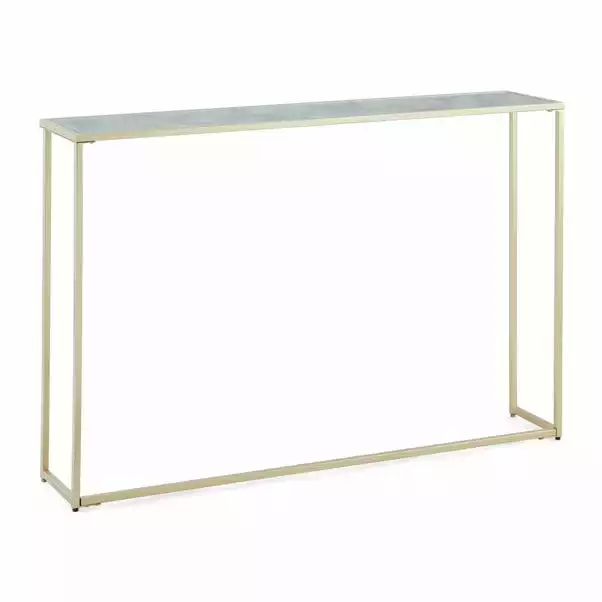 Dunelm Sullivan Gold Marble Effect Wide Slim Console 4 Dunelm Sullivan Gold Marble Effect Wide Slim Console - Image 2