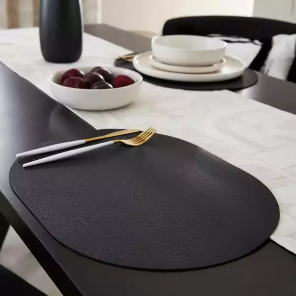 Dunelm Set Of 2 Lozenge Faux Leather Placemats 3 Dunelm Set Of 2 Lozenge Faux Leather Placemats