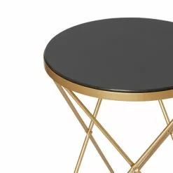 Dunelm Zoey Black Top Gold Effect Side Table -Dune Room Furniture Shop 30756925 alt03