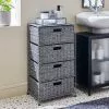Dunelm Recycled Plastic Grey Rattan Drawer Tower -Dune Room Furniture Shop 30759023