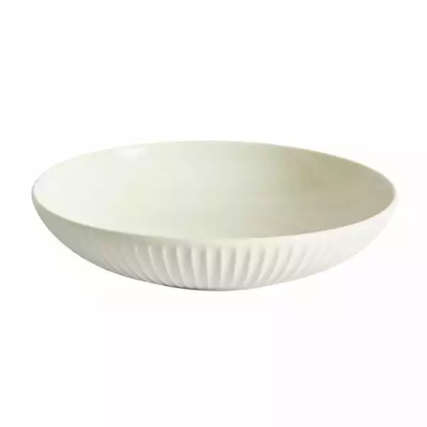 Dunelm Linear Embossed Porcelain Pasta Bowl 4 Dunelm Linear Embossed Porcelain Pasta Bowl - Image 2