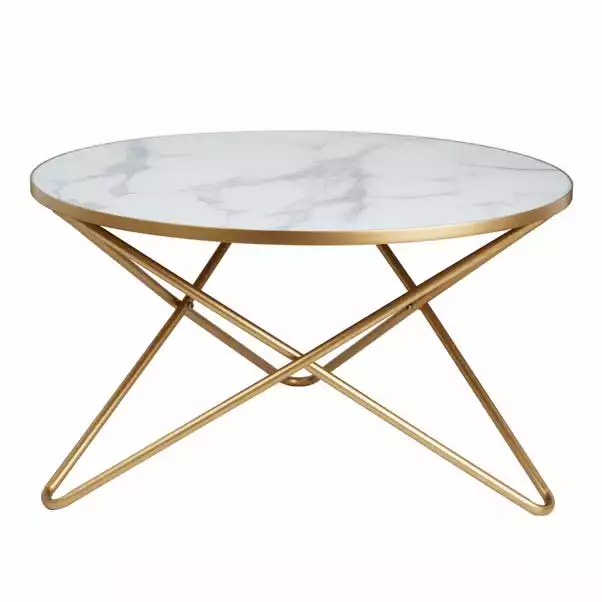 Dunelm Zoey White Marble Effect Coffee Table 5 Dunelm Zoey White Marble Effect Coffee Table - Image 3