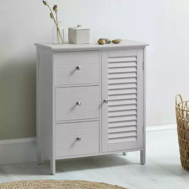 Dunelm Nautical Grey 3 Drawer Console Unit 3 Dunelm Nautical Grey 3 Drawer Console Unit