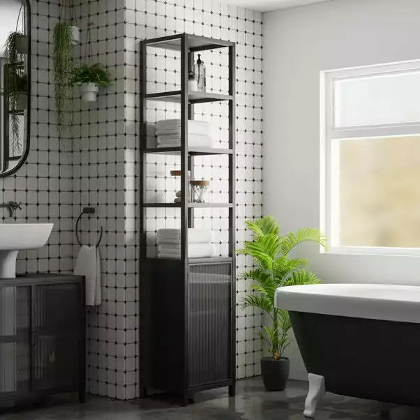 Dunelm Stannis Reeded Glass Tall Cabinet 3 Dunelm Stannis Reeded Glass Tall Cabinet