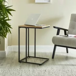 Dunelm Charlie Oak Effect C-Shaped Side Table 9 Dunelm Charlie Oak Effect C-Shaped Side Table -Dune Room Furniture Shop 30765711 alt01