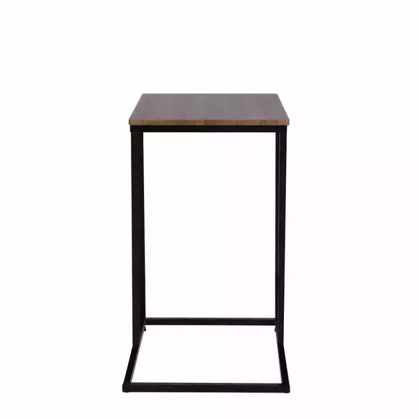 Dunelm Charlie Rustic Wood Effect C-Shaped Side Table 7 Dunelm Charlie Rustic Wood Effect C-Shaped Side Table - Image 5