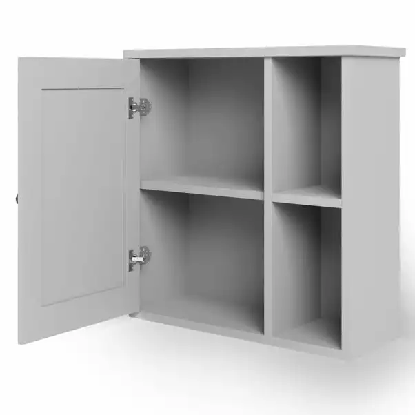 Dunelm Lynton Grey Compact Bathroom Wall Cabinet 7 Dunelm Lynton Grey Compact Bathroom Wall Cabinet - Image 5