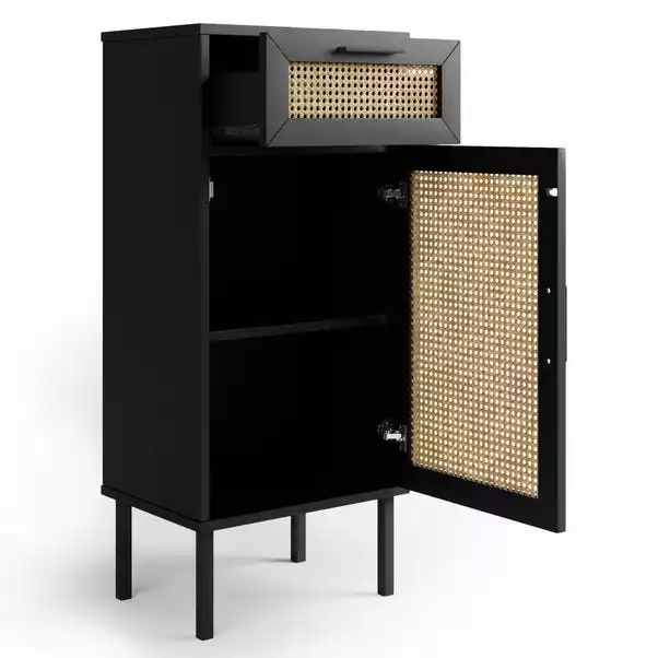 Dunelm Winslow Medium Cabinet Black Rattan 7 Dunelm Winslow Medium Cabinet Black Rattan - Image 5