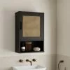 Dunelm Winslow Wall Cabinet Black Rattan -Dune Room Furniture Shop 30766796