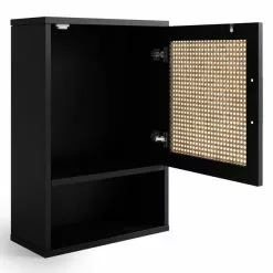 Dunelm Winslow Wall Cabinet Black Rattan -Dune Room Furniture Shop 30766796 alt04