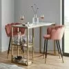 Dunelm Kendall Bar Table White Faux Marble -Dune Room Furniture Shop 30769219