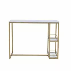 Dunelm Kendall Bar Table White Faux Marble -Dune Room Furniture Shop 30769219 alt01