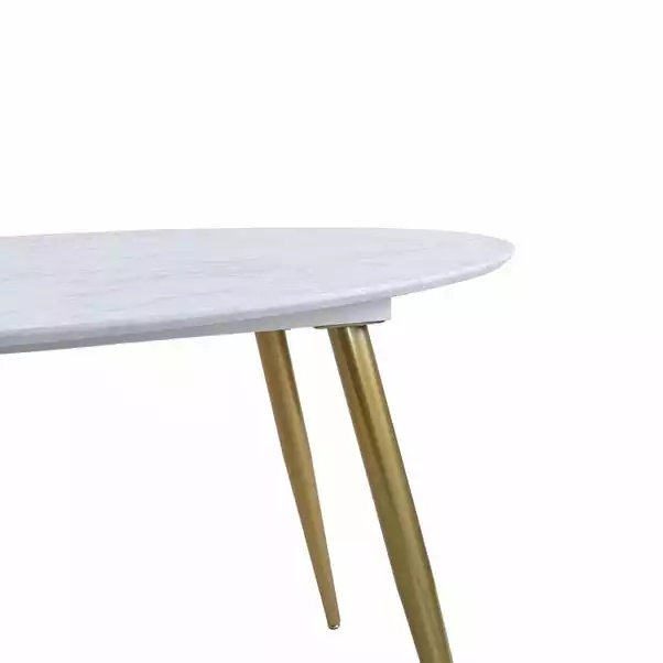 Dunelm Kendall Marble Effect Oval Dining Table 7 Dunelm Kendall Marble Effect Oval Dining Table - Image 5
