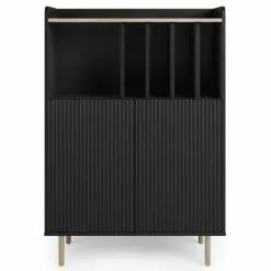 Dunelm Georgi Vinyl Cabinet Black -Dune Room Furniture Shop 30769724 alt02