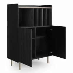 Dunelm Georgi Vinyl Cabinet Black -Dune Room Furniture Shop 30769724 alt04