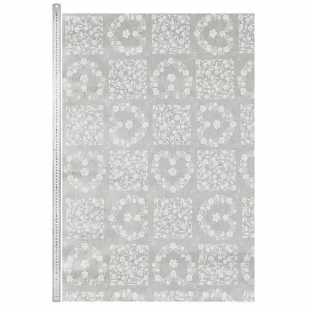 Dunelm By The Metre Floral Hearts Natural PVC 6 Dunelm By The Metre Floral Hearts Natural PVC - Image 4